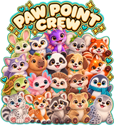 Paw Point Crew Animal Parade group artwork with PAW POINT CREW title